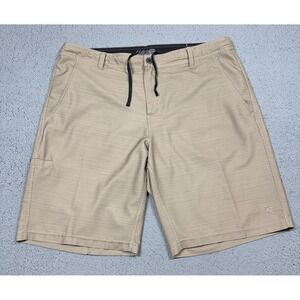 DaHui Hybrid Collection Shorts Mens 40 Beige Chino Surf Zip Pocket Outdoor